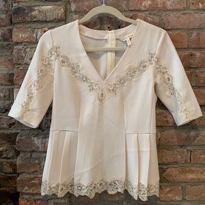 Rebecca Taylor blouse with lace. Brand new